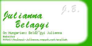 julianna belagyi business card